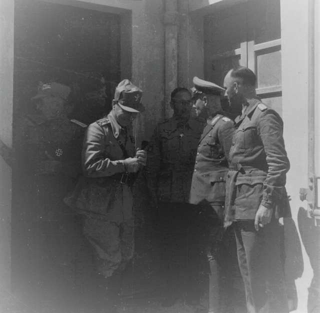 General Ettore Baldassarre with Generals Rommel and Alfred Gause ...