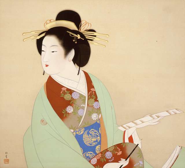 traditional japanese paintings of women