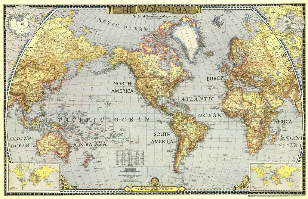 National Geographic Classic map of the world politically, giant format