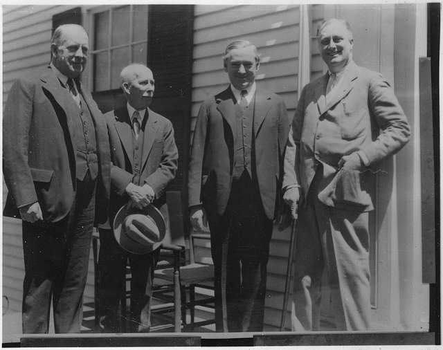 Franklin D. Roosevelt, Senator D. Walsh, Colonel E. House, and J ...