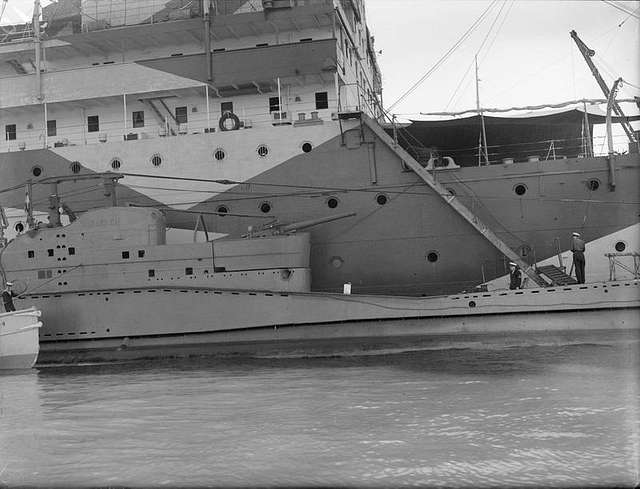 Hm Submarine Thrasher Damaged by Bomb Dropped From Enemy Aircraft. 6 ...