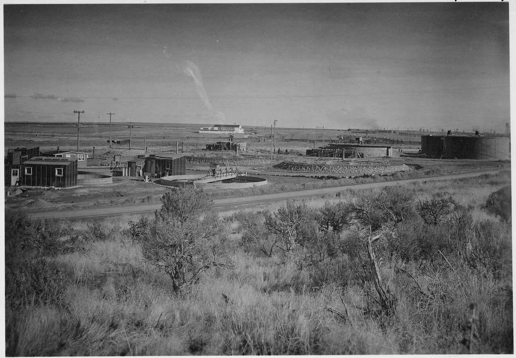 Minidoka Relocation Center, Hunt, Idaho. Minidoka sewage treatment ...