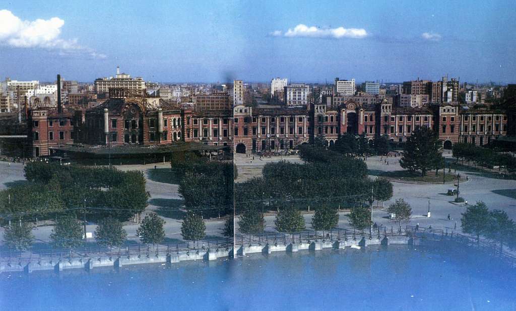 Tokyo station disastrous scene of after Great Tokyo Air Raid - PICRYL ...