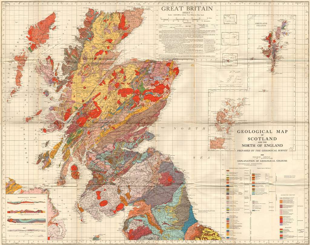 Geological Survey Map of Great Britain, Sheet 1 North - PICRYL - Public ...