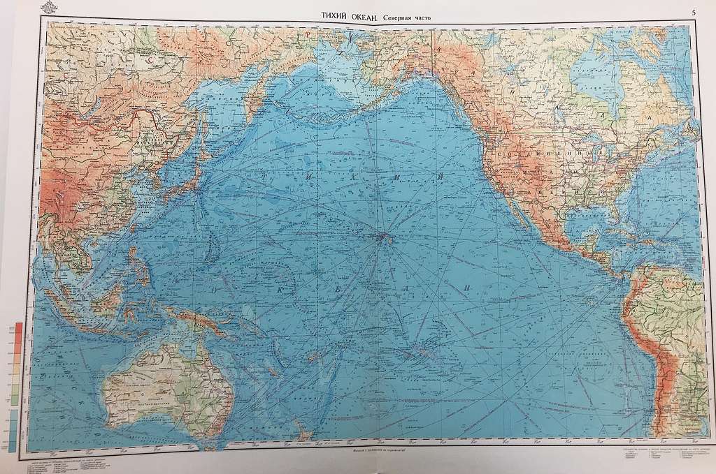 1950 Map 5 (Physical map of the Pacific Ocean, northern part.) 02 ...