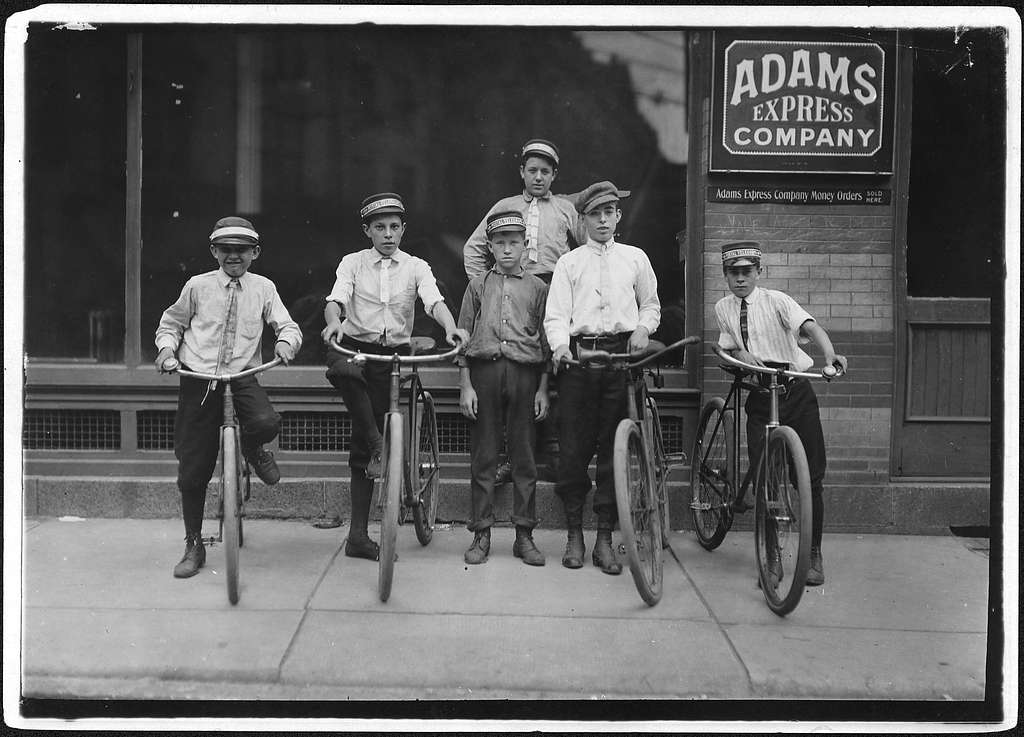 Wilbur Bold, Western Union Messenger No. 14, twelve years old