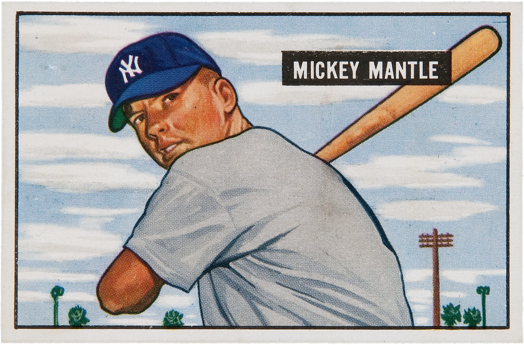 1950s USA Mickey Mantle Baseball Gloves Magazine Advert Stock