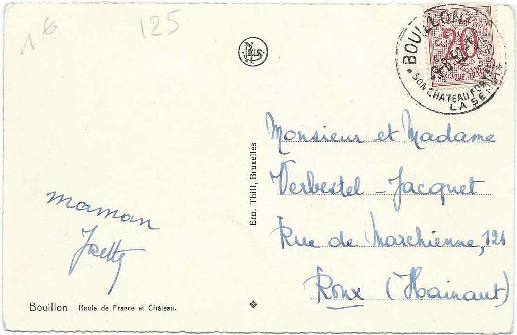 Kasteel van Bouillon achterkant briefkaart - PICRYL Public Domain Search