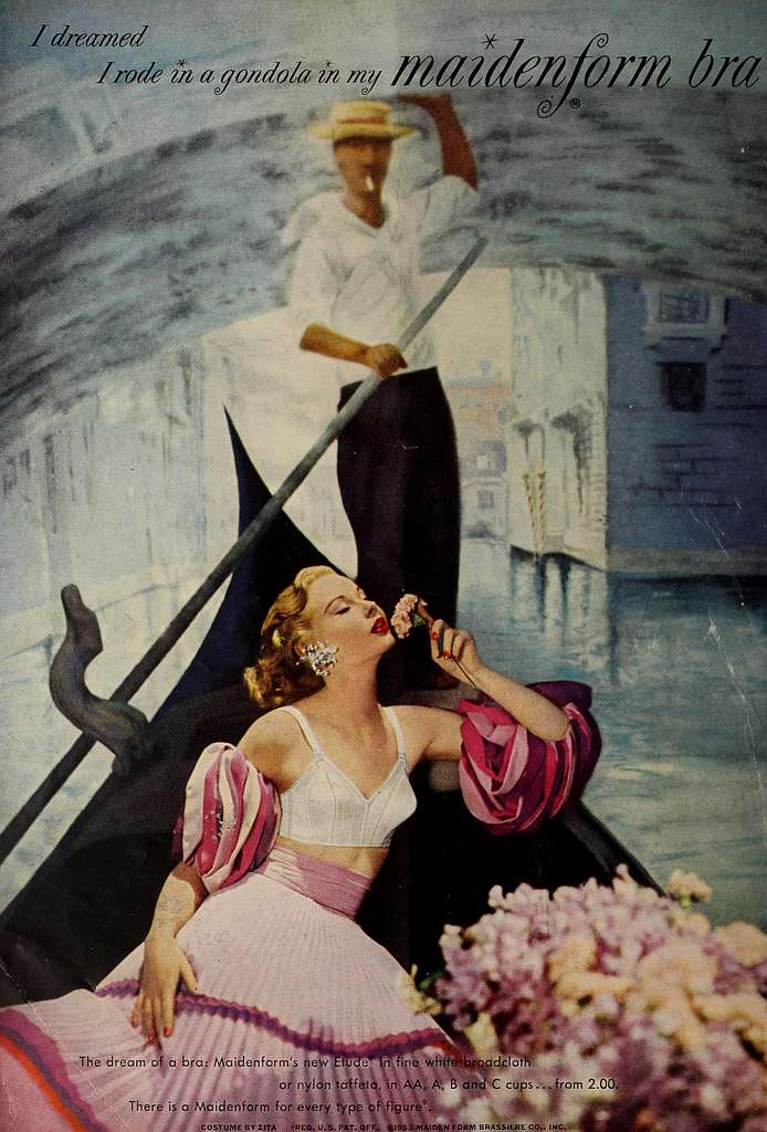 1955 Vintage Maidenform Bra Ad ~ I Dreamed I Was . . ., Vintage