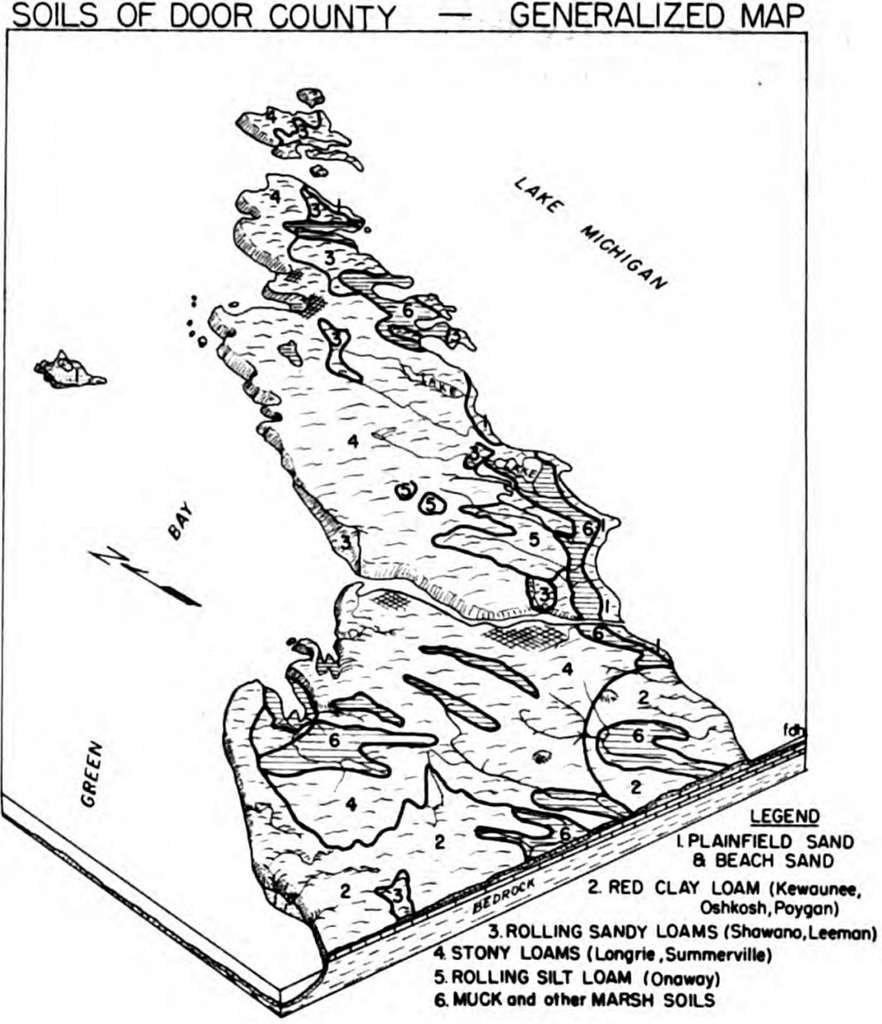 Generalized Soils Map of Door County, Wisconsin published 1956 PICRYL