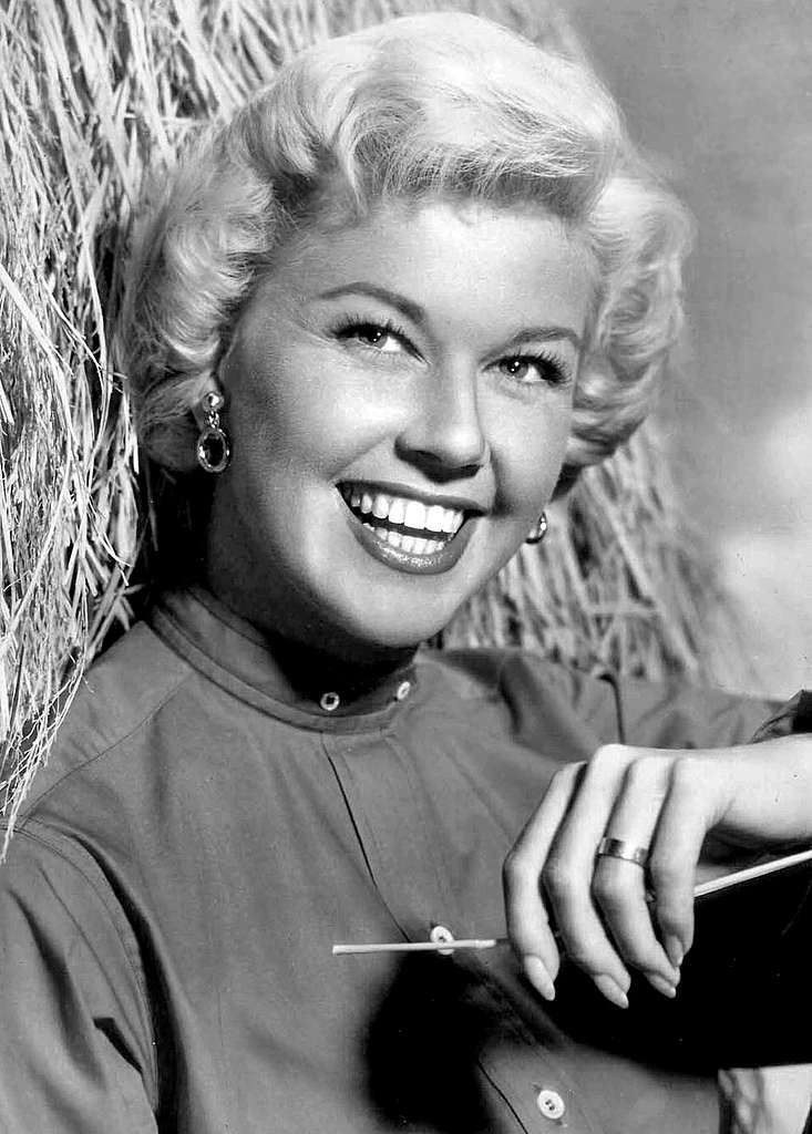 Doris Day - 1957 - A black and white photo of a smiling woman - PICRYL -  Public Domain Media Search Engine Public Domain Search