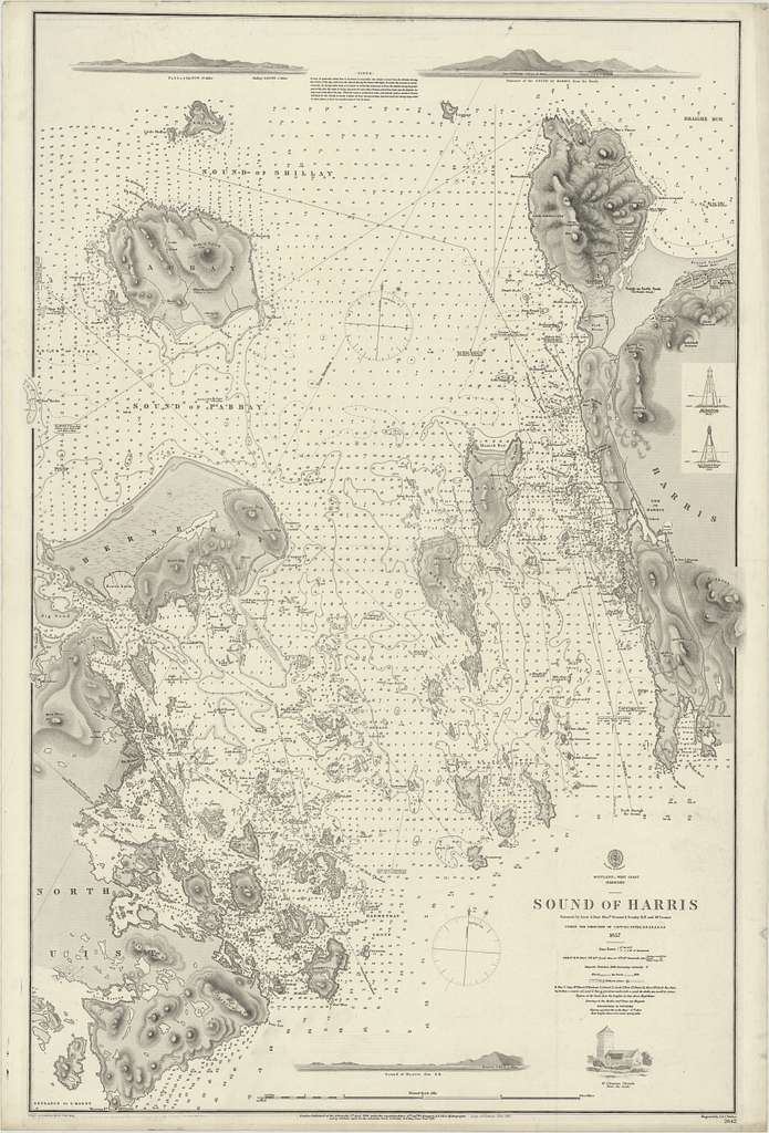 Admiralty Chart No 2642 Sound of Harris, Published 1859 - PICRYL ...