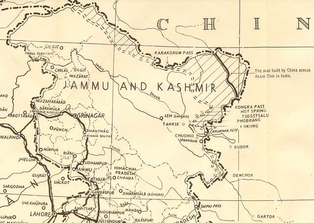 Jammu and Kashmir in 1959 Political Map of India - PICRYL Public Domain ...