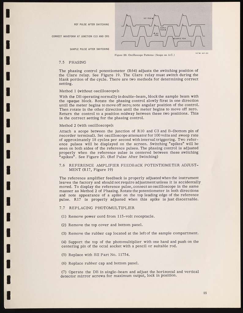 Beckman Model Db Spectrophotometer Instruction Manual Bdfcad B E Bccc E Cf Page