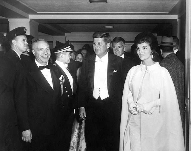 President John F Kennedy And First Lady Jacqueline Kennedy Arrive At Inaugural Ball Picryl 