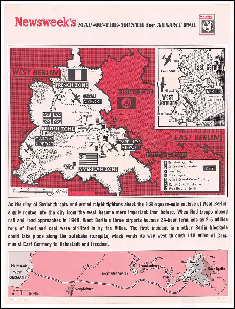 Берлинский кризис 1961 карта