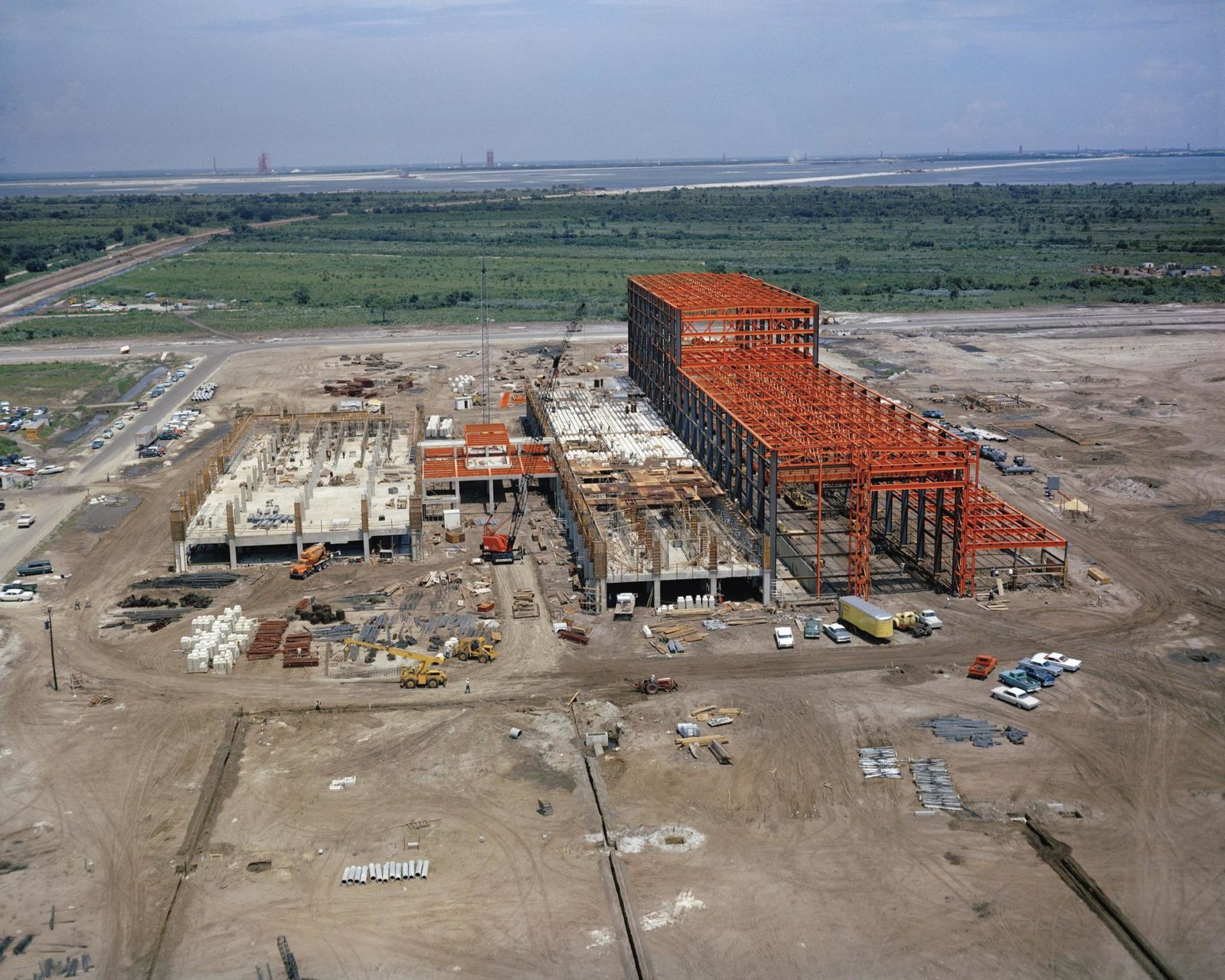 CAPE CANAVERAL Fla. This aerial view shows construction progress of