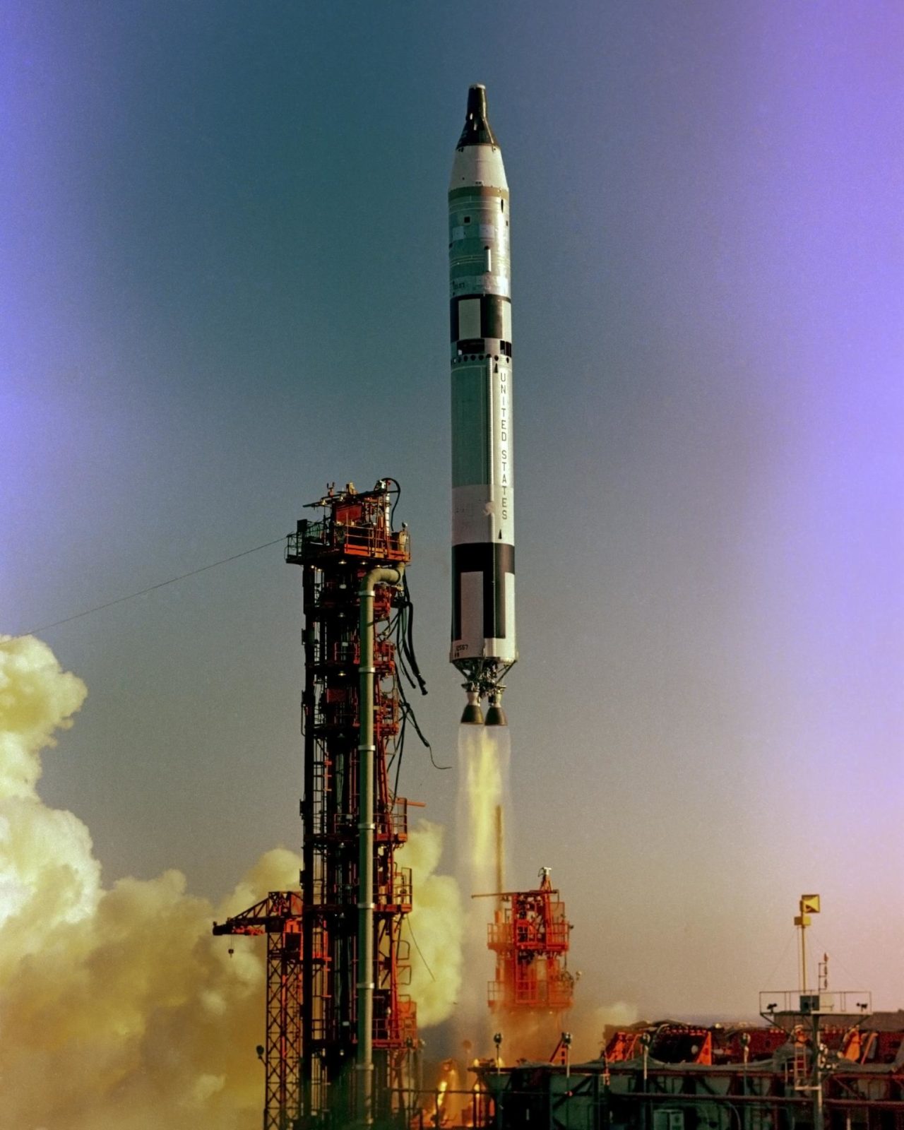 (Unmanned) Gemini Titan #2 launched from Pad # 19. Cape Kennedy. (Test ...