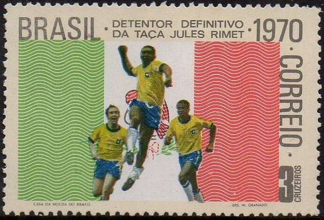 File:Stamp of Brazil - 1970 - Colnect 213992 - 9th FIFA s World cup - Mexico.jpeg  - Wikimedia Commons