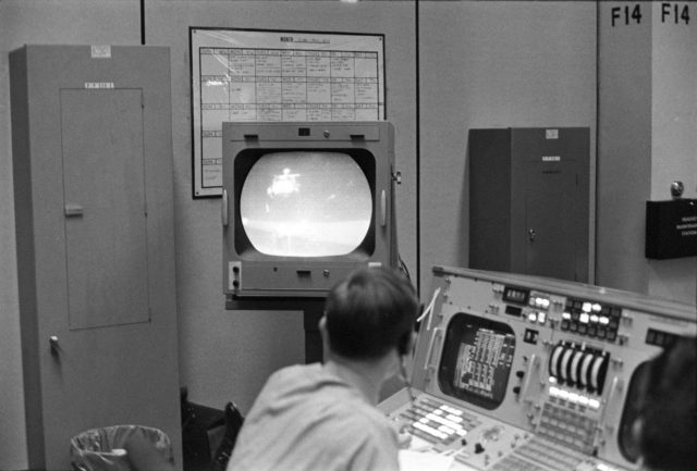 Apollo 15 Lunar Module (LM) View - Liftoff - Moon - TV Monitor ...