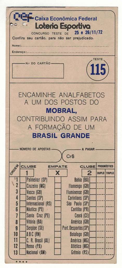 Loteria Esportiva de 1972 - PICRYL - Public Domain Media Search Engine ...