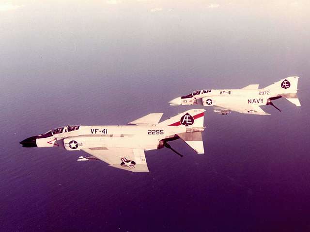 F 4b Phantoms Of Vf 41 In Flight 1973 Picryl Public Domain Media