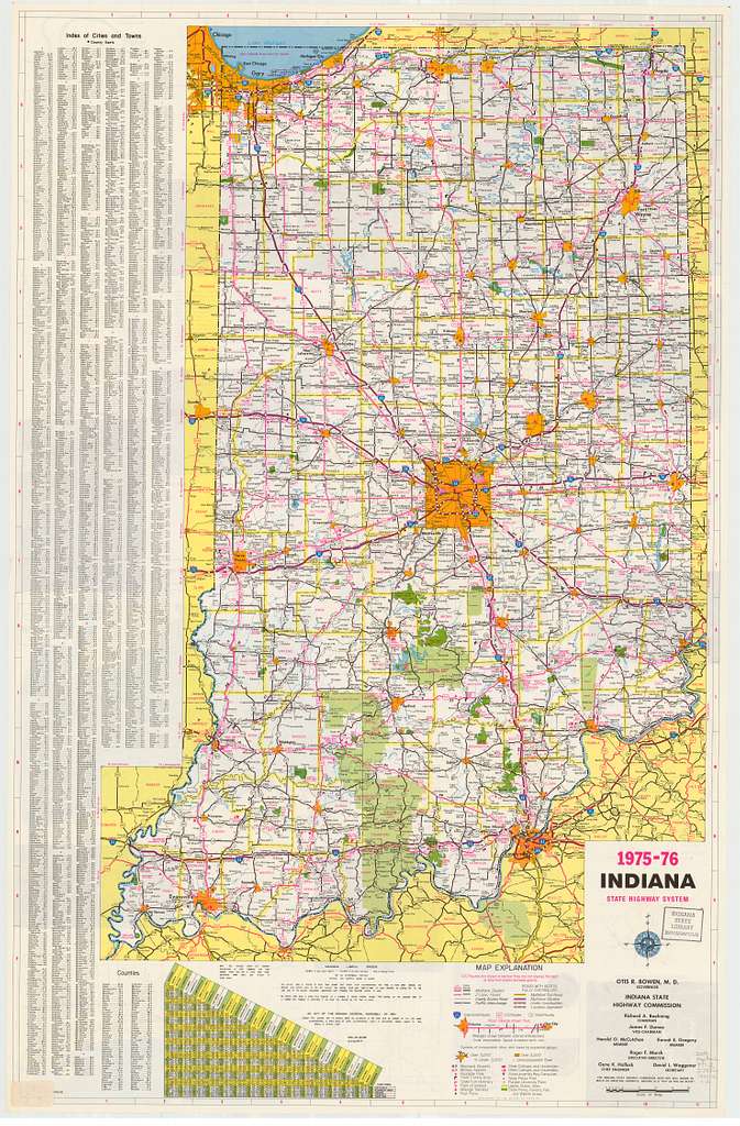 1975-1976 Indiana state highway system ...