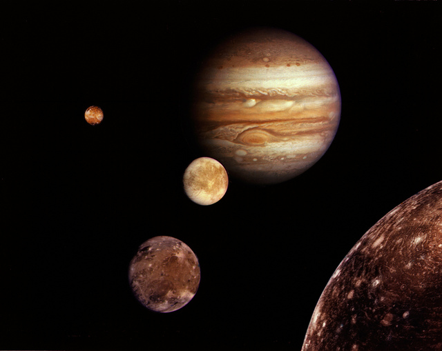 Europa, taken from Voyager 1 to Jupiter PICRYL Public Domain Image