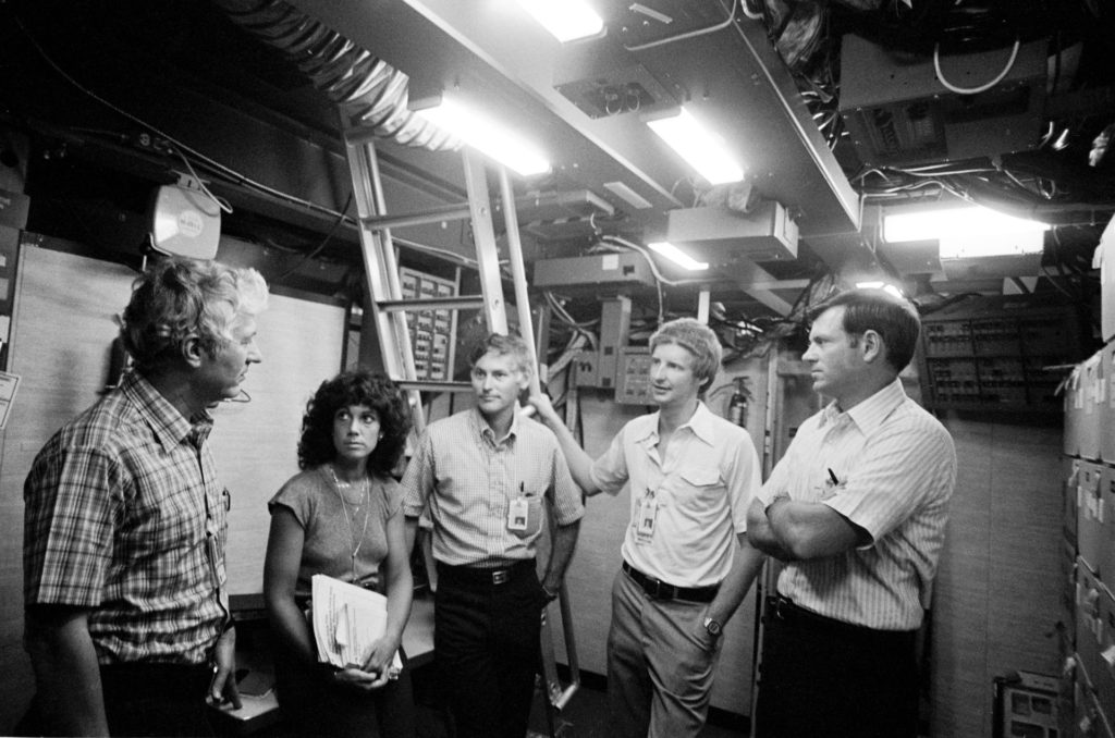 Crew training. STS Mission. STS 41d payload.