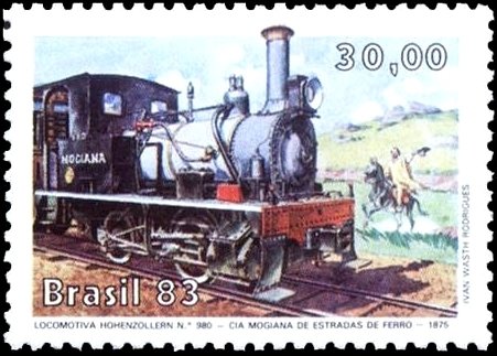 2 B 2 Cylinder Steam Locomotive Brazil Brasil ca 1910