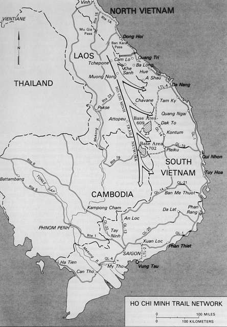 Ho Chi Minh Trail network map - Public domain map - PICRYL - Public ...