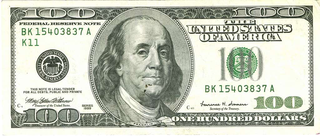 $100 bill