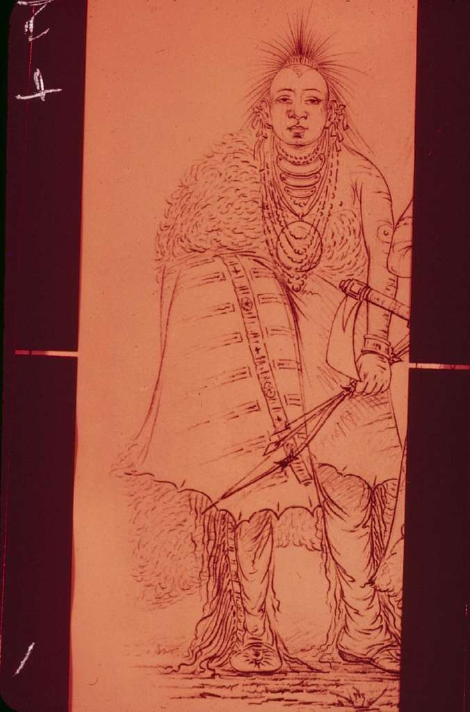 indian warrior drawing