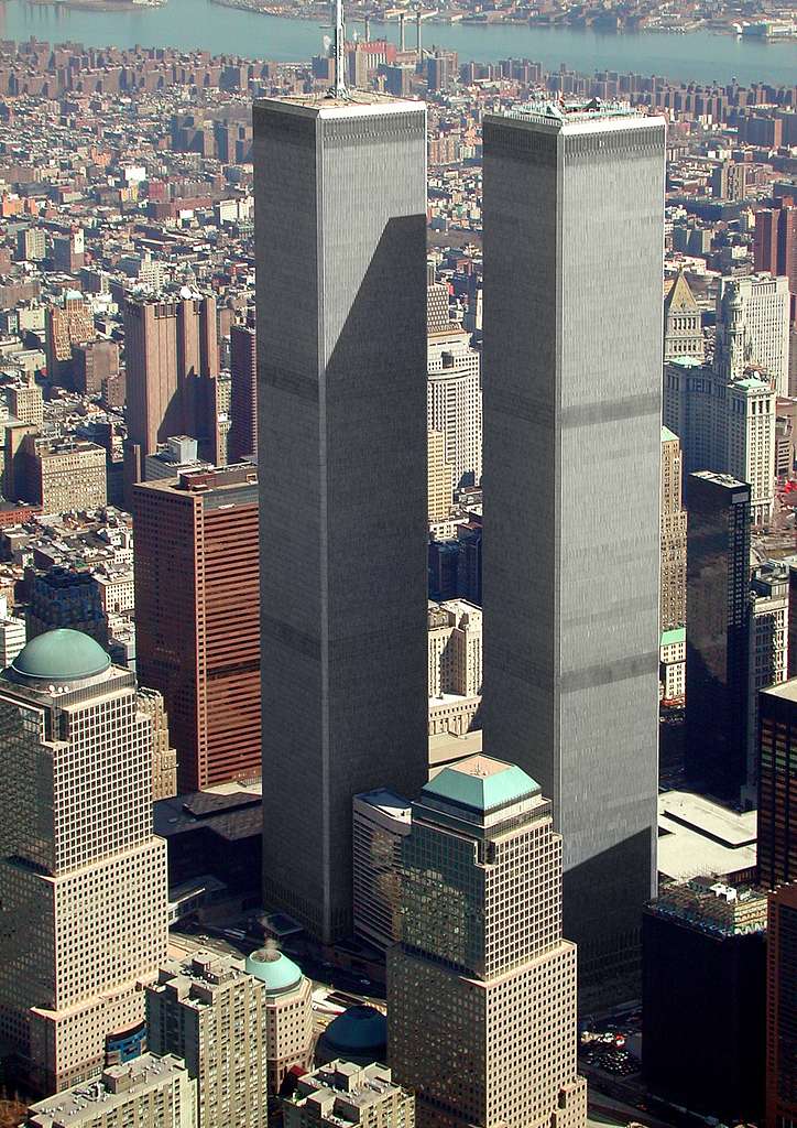 World Trade Center, New York City - aerial view (March 2001) (modified ...