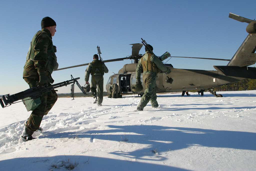 New Jersey Army National Guard UH-60 Black Hawk helicopter pilots and crew  chiefs assigned to