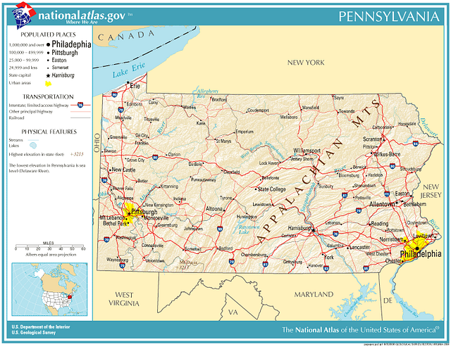 National-atlas-pennsylvania - Wikimedia Public Domain Atlas - PICRYL ...