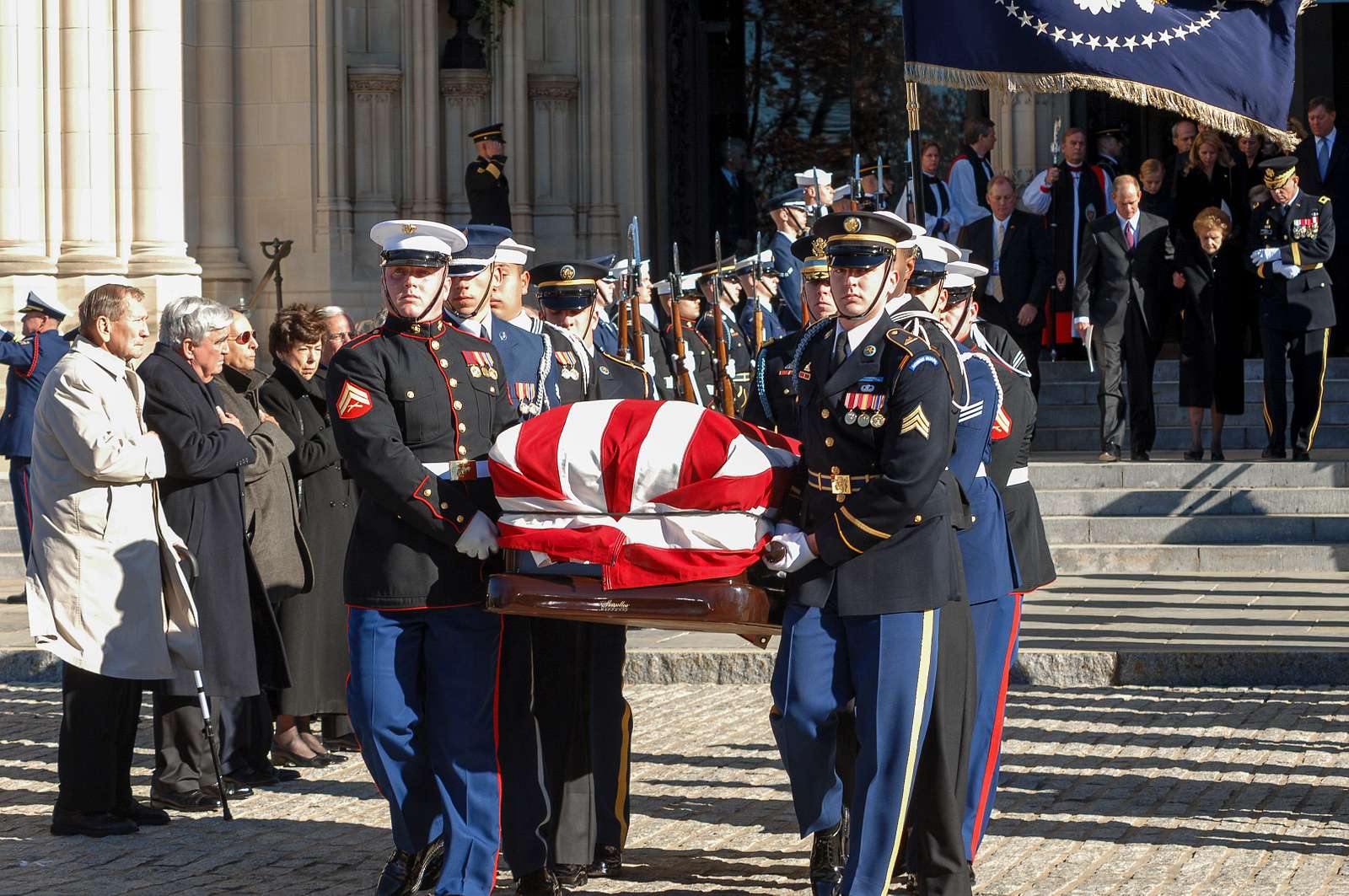 The casket holding the body of President Gerald R. - NARA & DVIDS ...