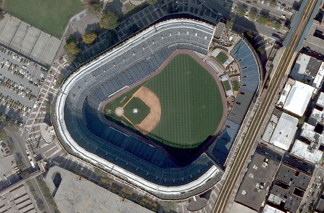 CLASSIC AERIAL VIEW OF THE OLD YANKEE STADIUM THE HOUSE THAT RUTH