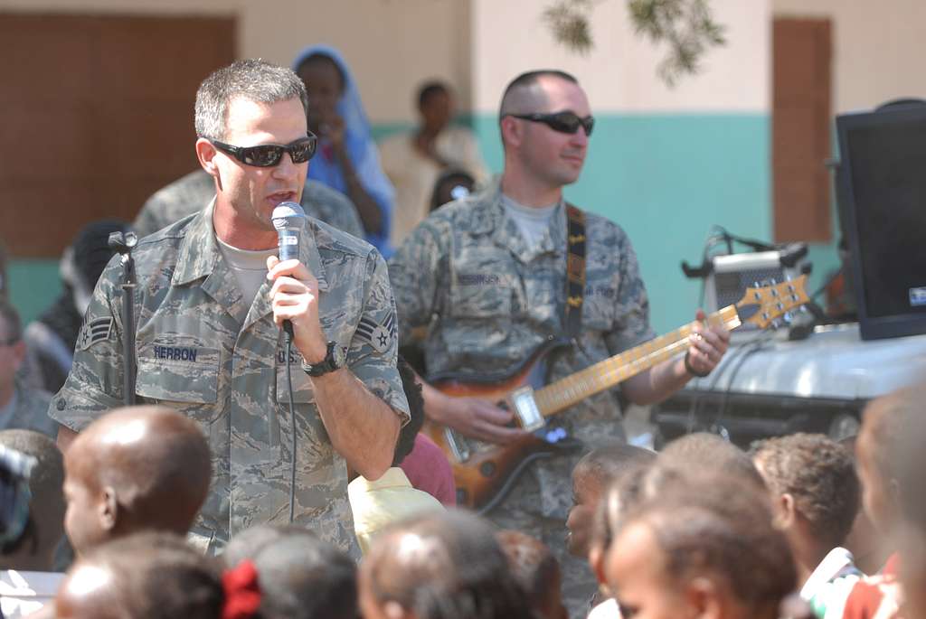 The CENTAF band Thunder Roll played music for Djiboutian - PICRYL 