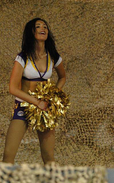 DVIDS - Images - NFL cheerleaders, mascots and players visit