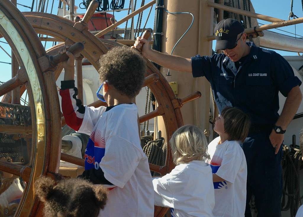 Lt. Chris Nolan, Aboard the U.S. Coast Guard Cutter Eagle, Gives a Tour ...