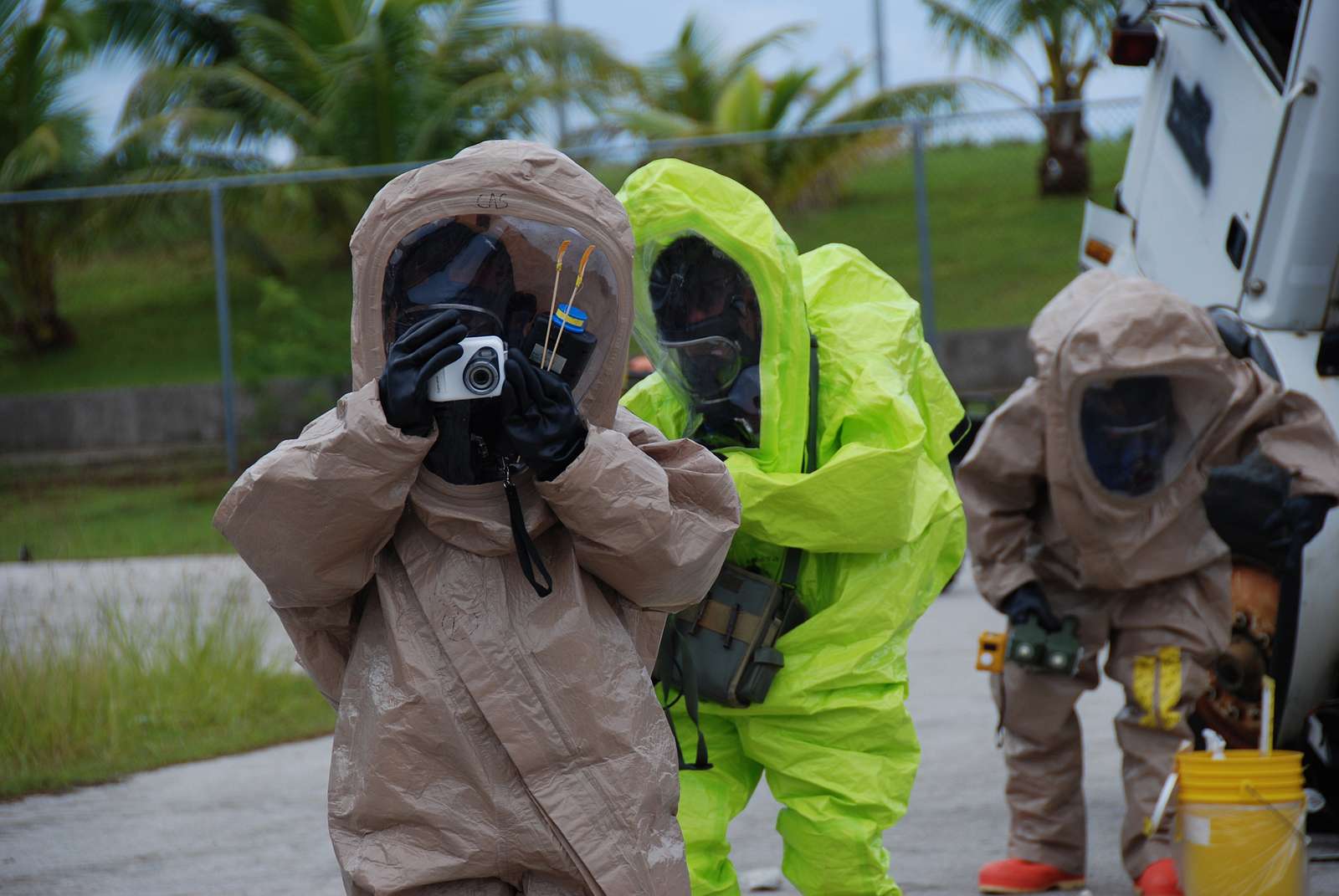 Island response teams 'leapfrog' a simulated chemical attack - NARA & DVIDS Public Domain Archive Public Domain Search