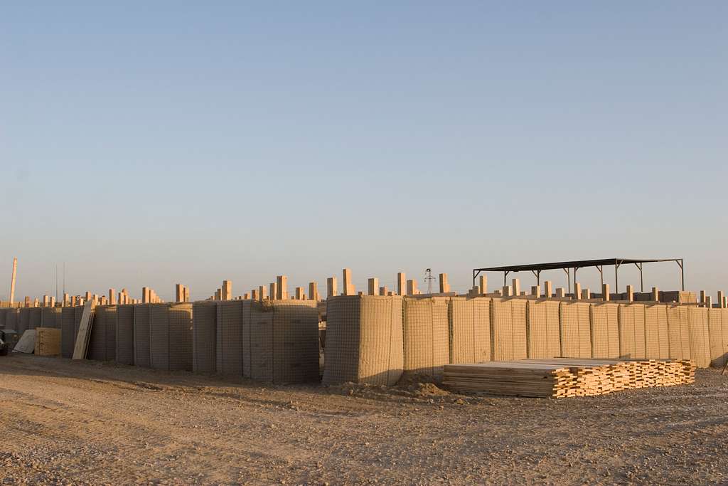 Hesco Barriers Stand In The Middle Of Combat Outpost Nara Dvids Public Domain Archive Public