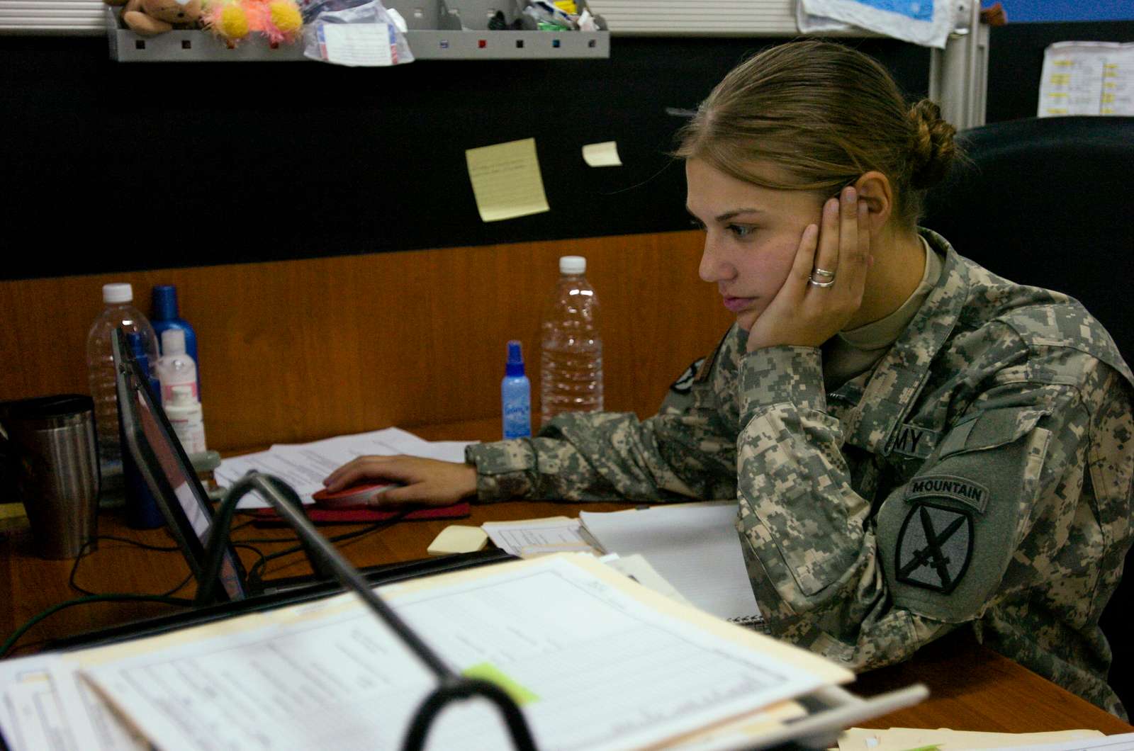 Spc. Chanel Fimon, of Breda, Iowa, works on an awards - NARA & DVIDS Public  Domain Archive Public Domain Search