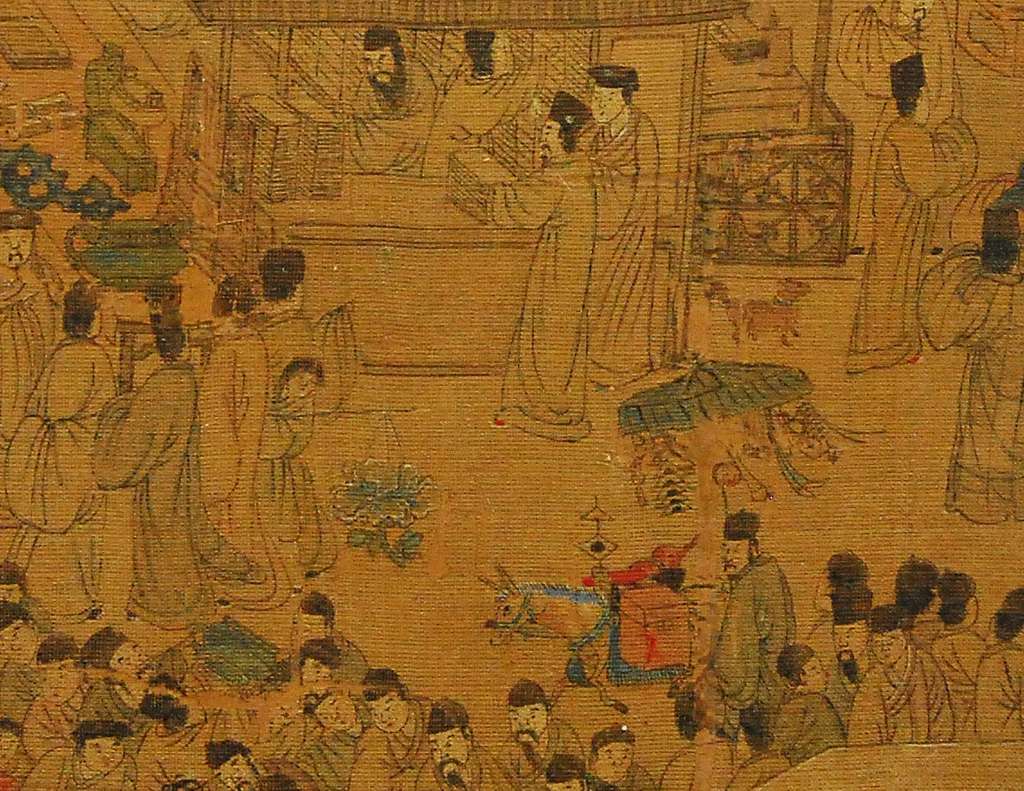 上元燈彩圖1 - 中國歷史圖片，維基媒體- A painting of a group of