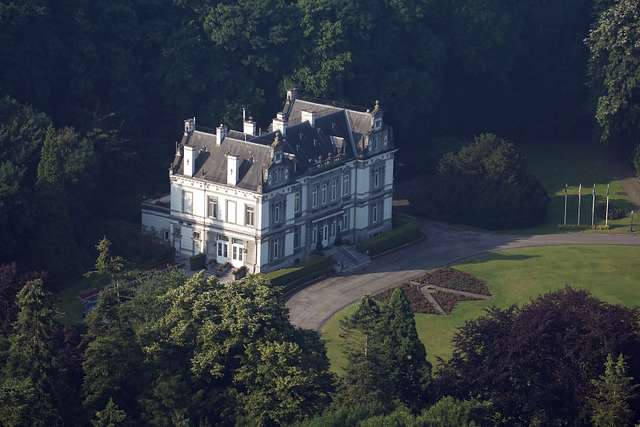 Aerial photos show Chateau Gendebien, Mons, Belgium, - PICRYL Public ...