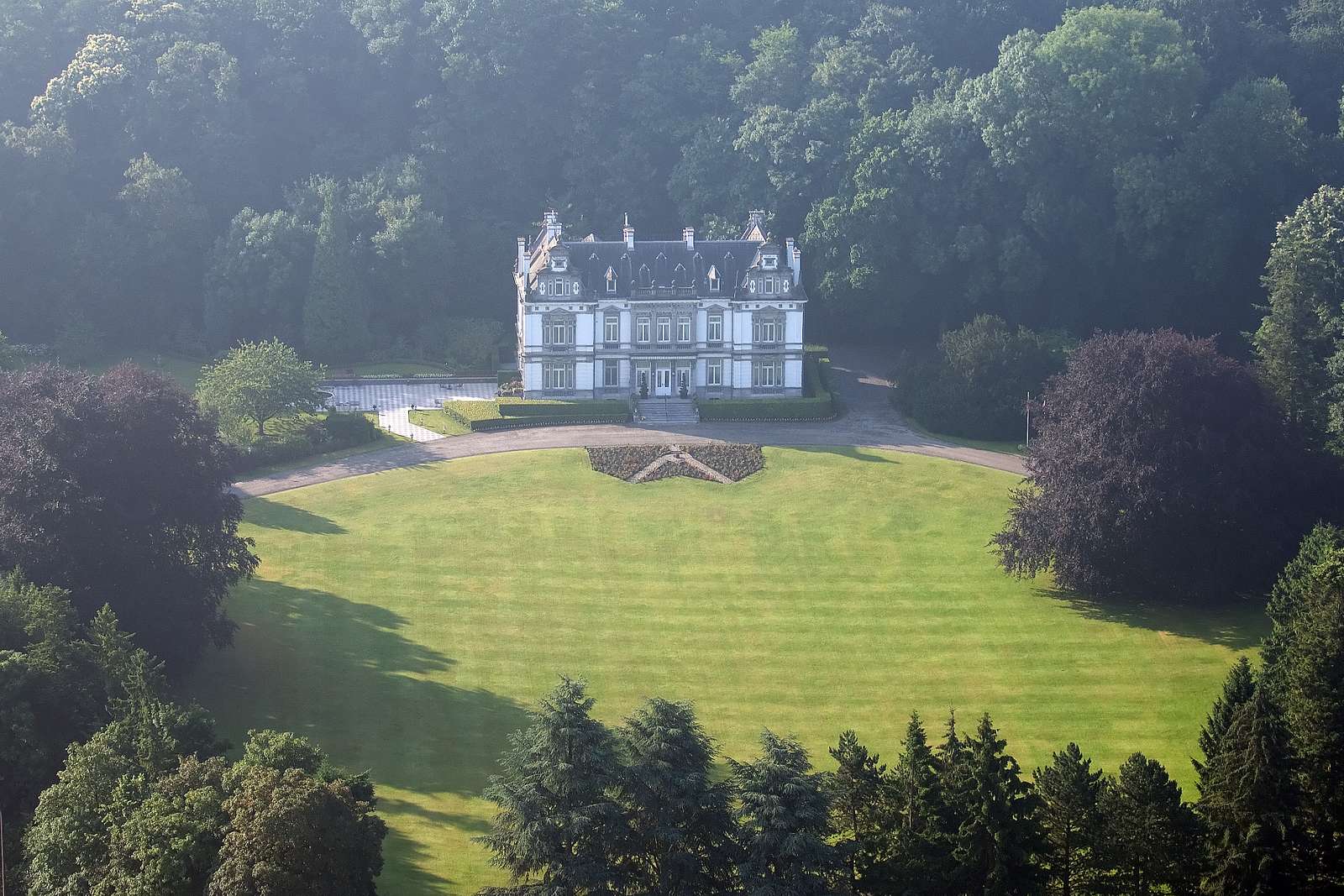 Aerial photos show Chateau Gendebien, Mons, Belgium, - U.S. National ...