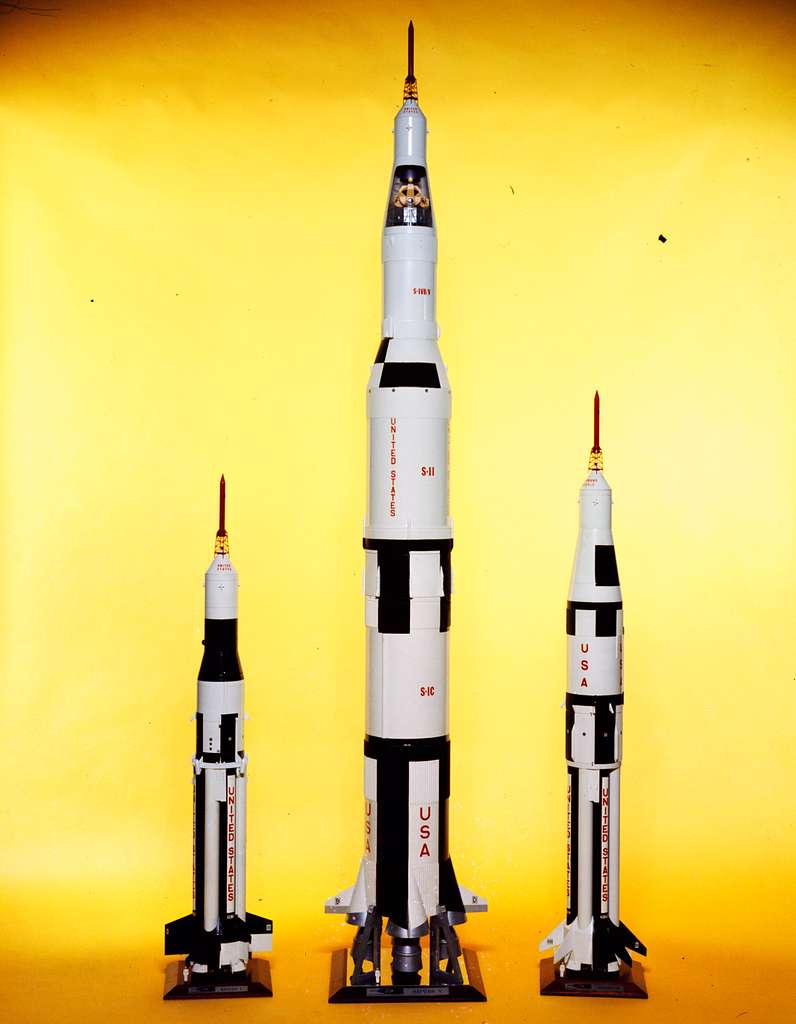 3 ROCKET MODELS - SATURN I - SATURN IB - SATURN V - NARA & DVIDS Public ...