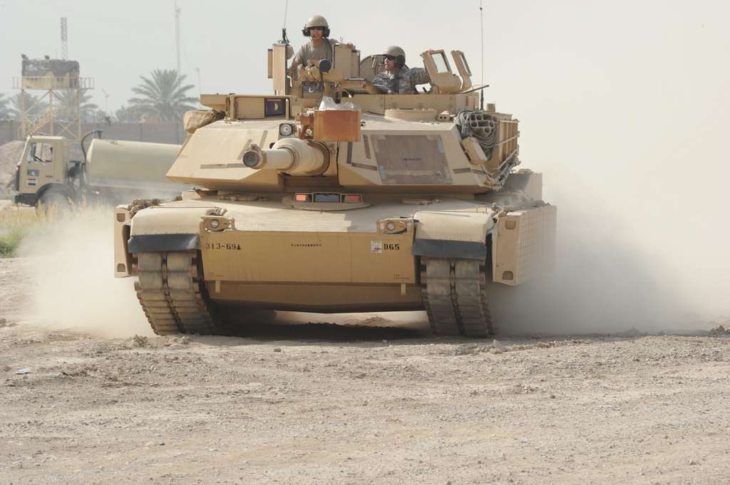 An M1a1 Abrams Tank Is Driven On A Tank Course By Iraqi - Picryl Public 