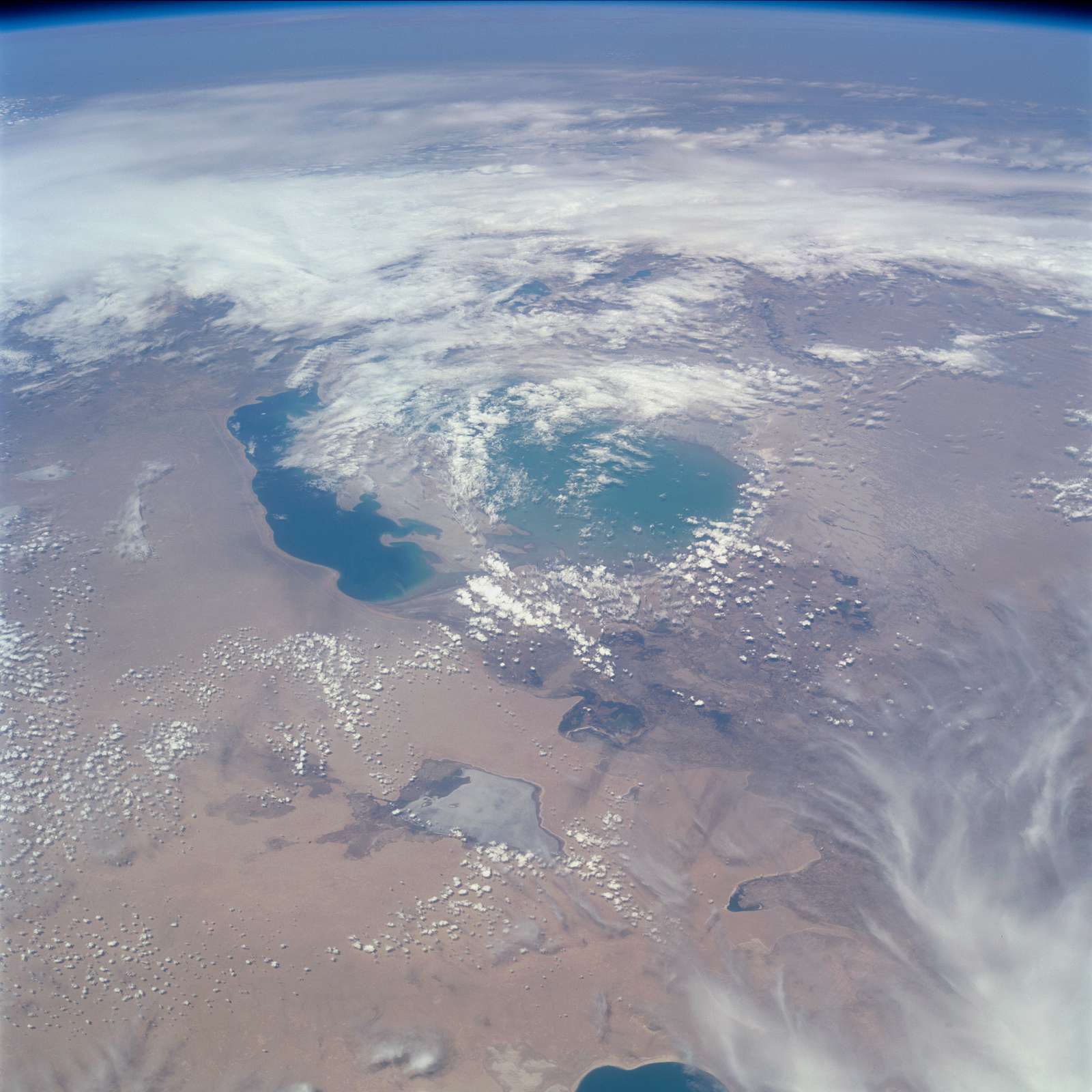 Earth Observation Image Of The Aral Sea Taken During STS-100 - NARA ...